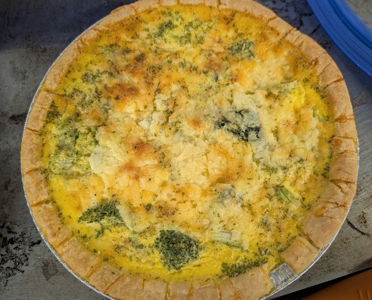 Wise Eatz quiche with greens